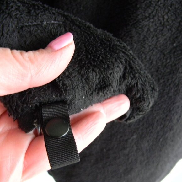 THE NORTH FACE WM'S BLACK FLEECE ZIP FRONT JACKET COZY SOFT SZ L LARGE - Picture 5 of 7